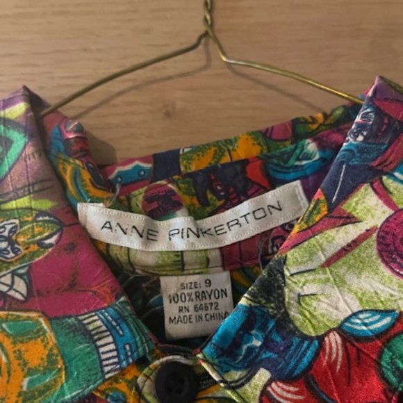 UNIQUE 80's Anne Pinkerton Size M - ALIENS UFO Tunic - Pleated Tail - RETRO - Picture 2 of 5